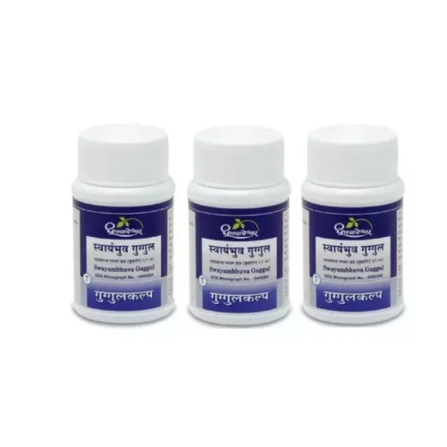 Dhootapapeshwar Swayambhuva Guggul (60 Tablets, Pack of 3)