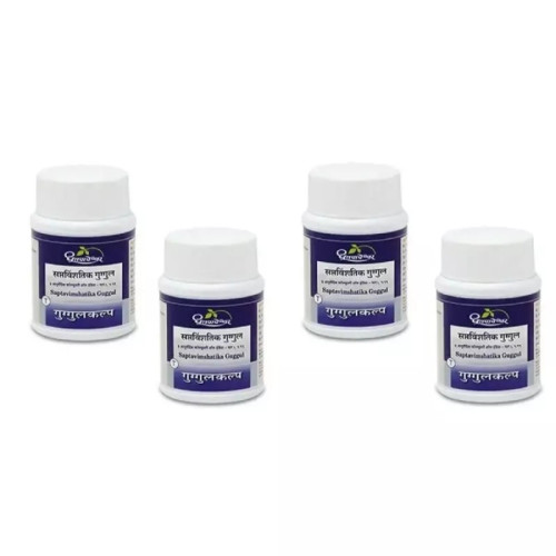 Dhootapapeshwar Saptavimshatika Guggulu (60 Tablets, Pack of 4)