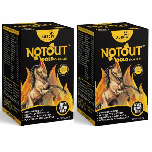 Agrow Notout Gold  Capsules (10 Capsules, Pack of 2)