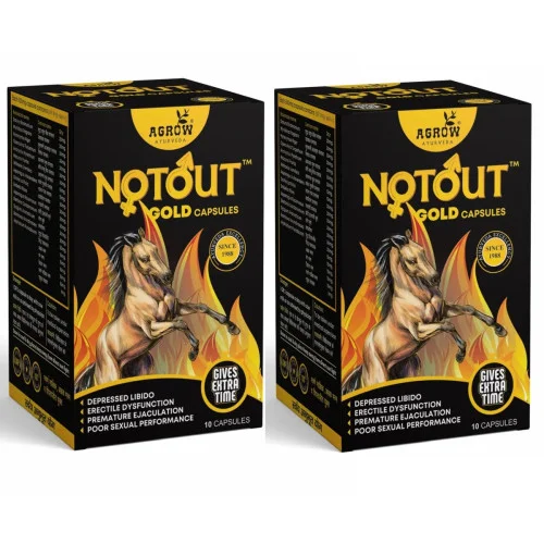 Agrow Notout Gold  Capsules (10 Capsules, Pack of 2)