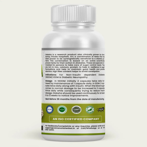 Mimansha Diabsha Antidiabetic  Capsulesule (60 Capsules)