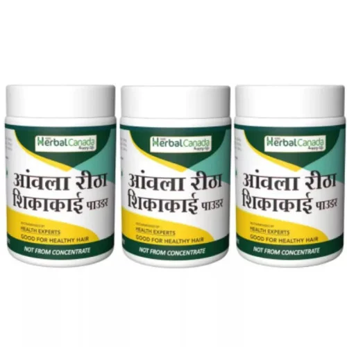 Herbal Canada Amla Reetha Shikakai Powder (100g, Pack of 3)