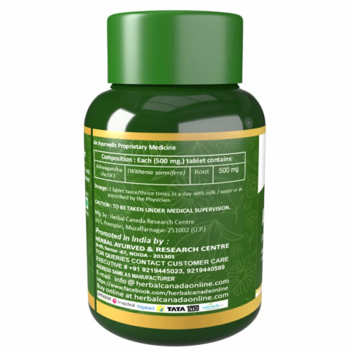 Herbal Canada Ashwagandha Extract  Tablets (100 Tablets)