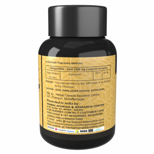 Herbal Canada Pure Shilajit  Capsules (60 Capsules)