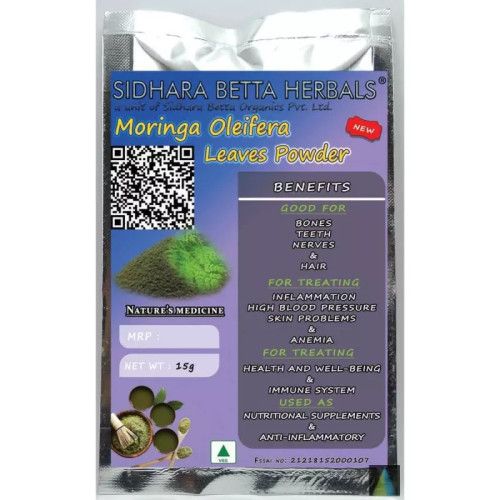 Sidhara Betta Herbals Moringa Oleifera Tender Leaves Powder (15g)
