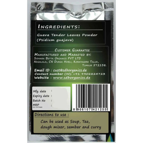 Sidhara Betta Herbals Guava Tender Leaves Powder (15g)