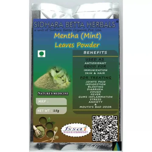 Sidhara Betta Herbals Mentha (Mint) Leaves Powder (15g)