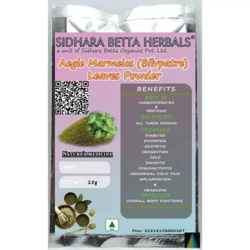 Sidhara Betta Herbals Aegle Marmelos (Bilvpatre) Leaves Powder (15g)