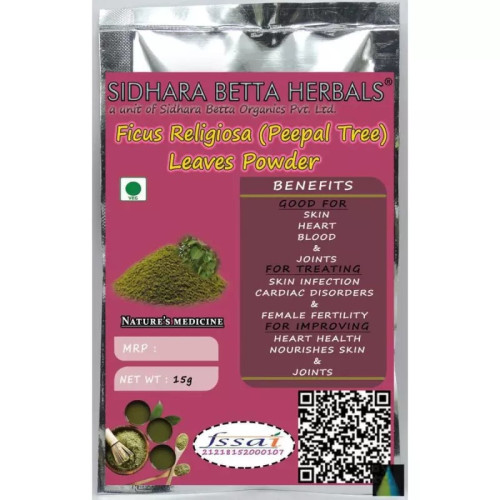 Sidhara Betta Herbals Ficus Religiosa (Peepal Tree) Leaves Powder (15g)