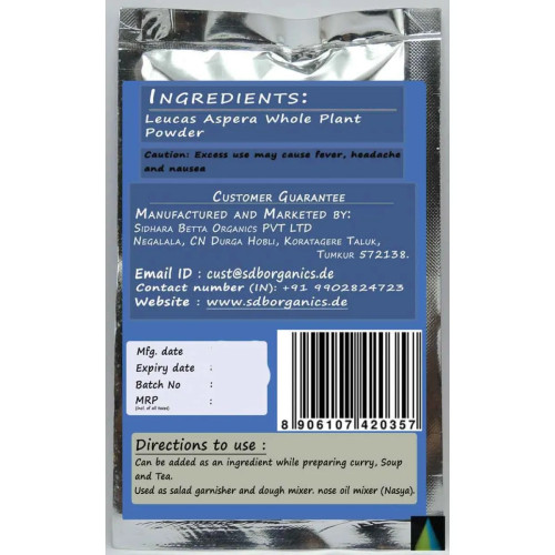 Sidhara Betta Herbals Leucas Aspera Whole Plant Powder (15g)