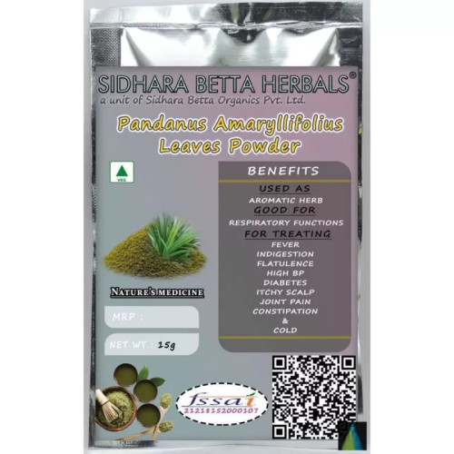 Sidhara Betta Herbals Pandanus Amaryllifolius Leaves Powder (15g)