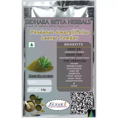 Sidhara Betta Herbals Pandanus Amaryllifolius Leaves Powder (15g)