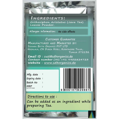 Sidhara Betta Herbals Orthosiphon Aristatus Leaves Powder (15g)