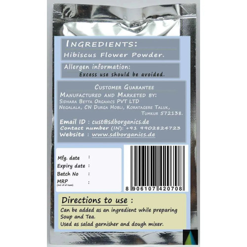 Sidhara Betta Herbals Hibiscus Flower Powder (15g)