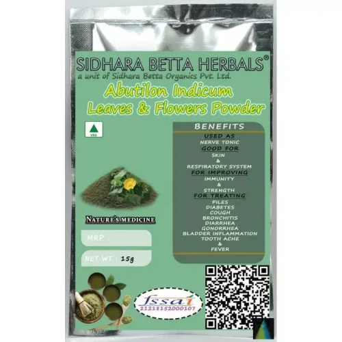 Sidhara Betta Herbals Abutilon Indicum Leaves And Flower Powder (15g)