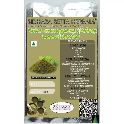 Sidhara Betta Herbals Butea Monosperma (Palasa) Leaves Powder (15g)