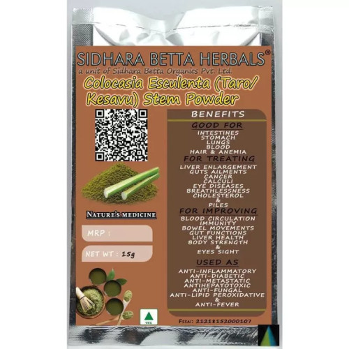 Sidhara Betta Herbals Colocasia Esculenta (Taro And Kesavu) Stem Powder (15g)