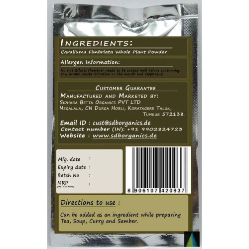 Sidhara Betta Herbals Caralluma Fimbriata Whole Plant Powder (15g)