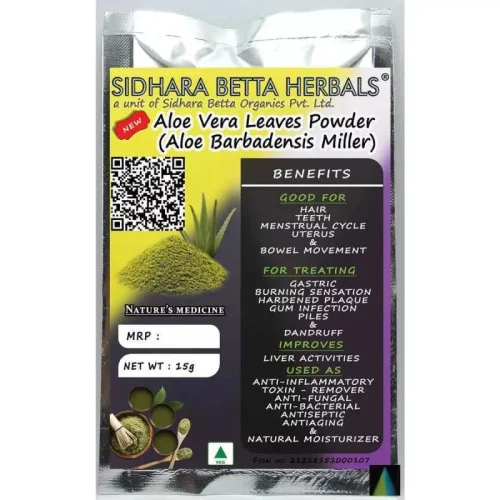 Sidhara Betta Herbals Aloevera Leaves Powder (15g)
