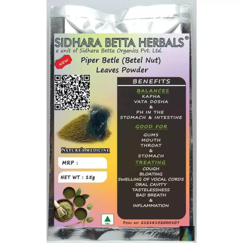 Sidhara Betta Herbals Piper Betle (Betel Nut) Leaves Powder (15g)