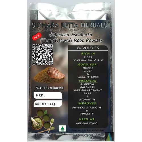 Sidhara Betta Herbals Colocasia Esculenta (Taro And Kesavu) Roots Powder (15g)