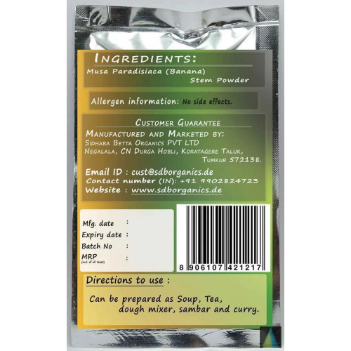 Sidhara Betta Herbals Musa Paradisiaca (Banana) Stem Powder (15g)