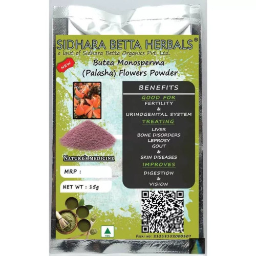 Sidhara Betta Herbals Butea Monosperma (Palasha) Flowers Powder (15g)