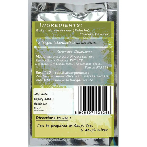 Sidhara Betta Herbals Butea Monosperma (Palasha) Flowers Powder (15g)