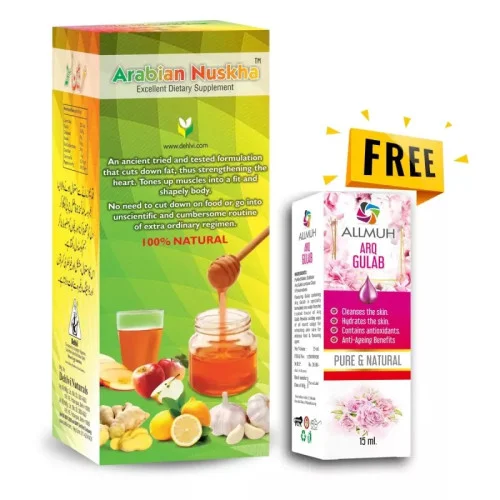 Dehlvi Arabian Nuskha And Free Arq Gulab (200ml + 15ml) (1Pack)