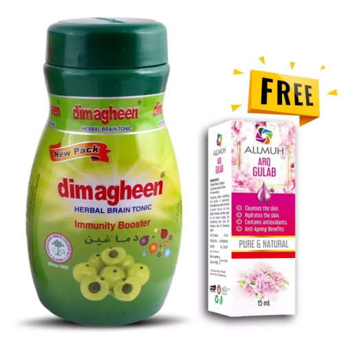 Dawakhana Tibbiya Dimagheen And Free Arq Gulab (400gm + 15ml) (1Pack)