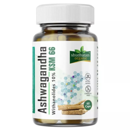 Shudhatam Organic Ashwagandha Ksm 66 (60 Capsules)