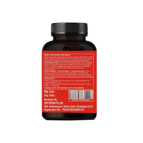 Opitron Plus Testo Ultra (60 Capsules, Pack of 2)