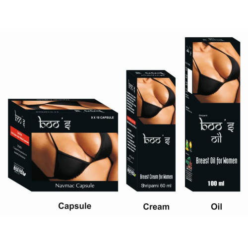 Mahaved Boos Oil + Boos  Capsulesule + Boos Cream (Oil 100ml + 9*10Cap + Cream 60ml) (1Pack)