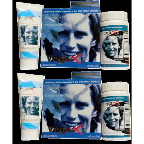 VXL Vega Xl  Capsulesule + Gel (60  Capsules + 60 ml Gel) (1Pack, Pack of 2)