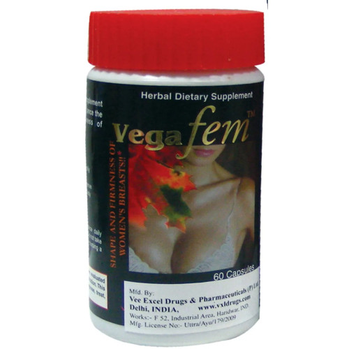 VXL Ayurvedic Vega Fem Breast Enlargement Solution (60 Capsules, Pack of 2)