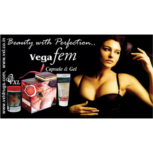 VXL Ayurvedic Vega Fem Breast Enlargement Solution (60 Capsules, Pack of 2)