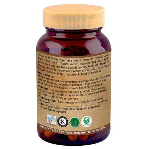 Organic Wellness Aloe Vera 90  Capsules (90 Capsules)