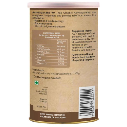 Organic Wellness Ashwagandha W+ Powder (100g)