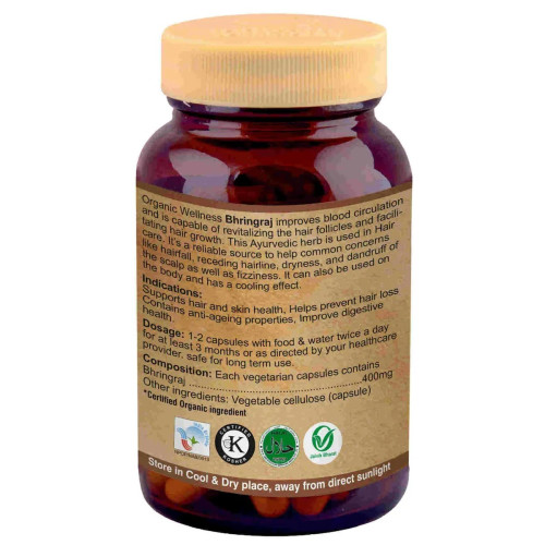 Organic Wellness Bhringraj 90 Vegetarian  Capsules (90 Capsules)