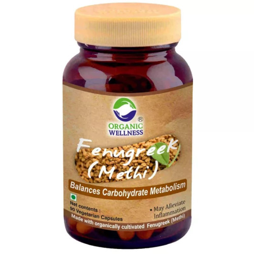 Organic Wellness Fenugreek (Methi) 90 Vegetarian  Capsules (90 Capsules)