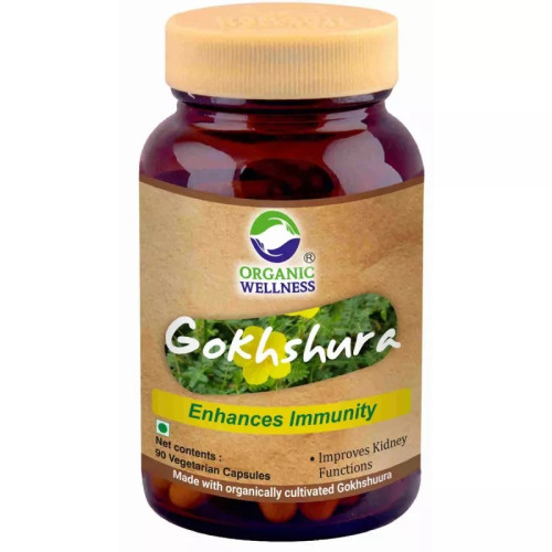 Organic Wellness Gokhshura 90 Vegetarian  Capsules (90 Capsules)