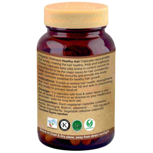 Organic Wellness Healthy Hair 90 Vegetarian  Capsules (90 Capsules)