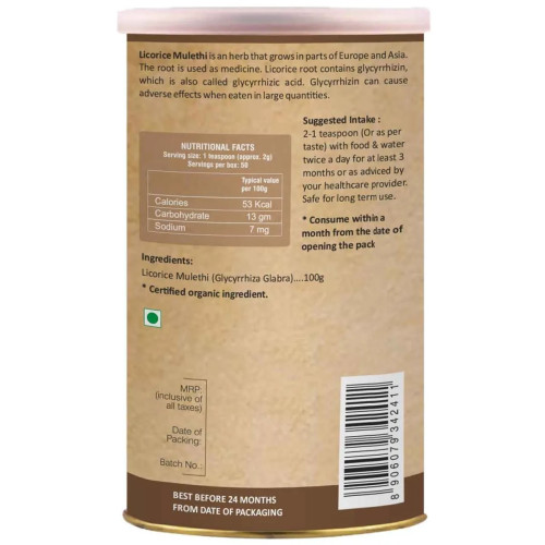 Organic Wellness Licorice Mulethi Powder (100g)