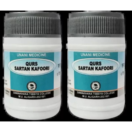 Dawakhana Tibbiya Qurs Sartan Kafoori (50 Tablets, Pack of 2)