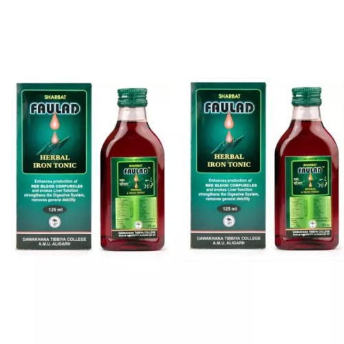 Dawakhana Tibbiya Sharbat Faulad (125ml, Pack of 2)