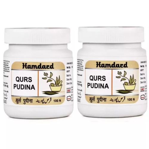 Hamdard Qurs Pudina (100 Tablets, Pack of 2)