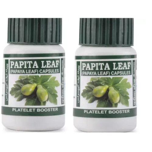Dehlvi Papaya Leaf  Capsulesule (60 Capsules, Pack of 2)