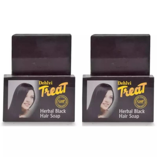 Dehlvi Treat Black Hair Soap (75g, Pack of 2)
