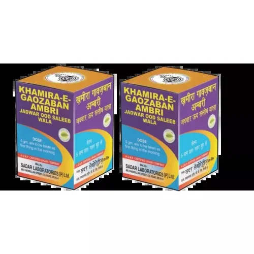 Sadar Dawakhana Khamira Gawzaban Ambari Jadwar Ood Saleeb Wala (60g, Pack of 2)