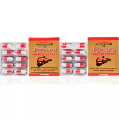 Hamdard Jigreena  Capsules (60 Capsules, Pack of 2)